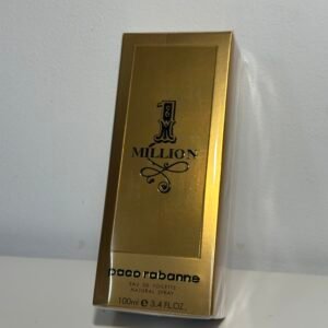 Perfume 1 Million Paco Rabanne EDT 100 ml para hombre, frasco dorado tipo lingote.